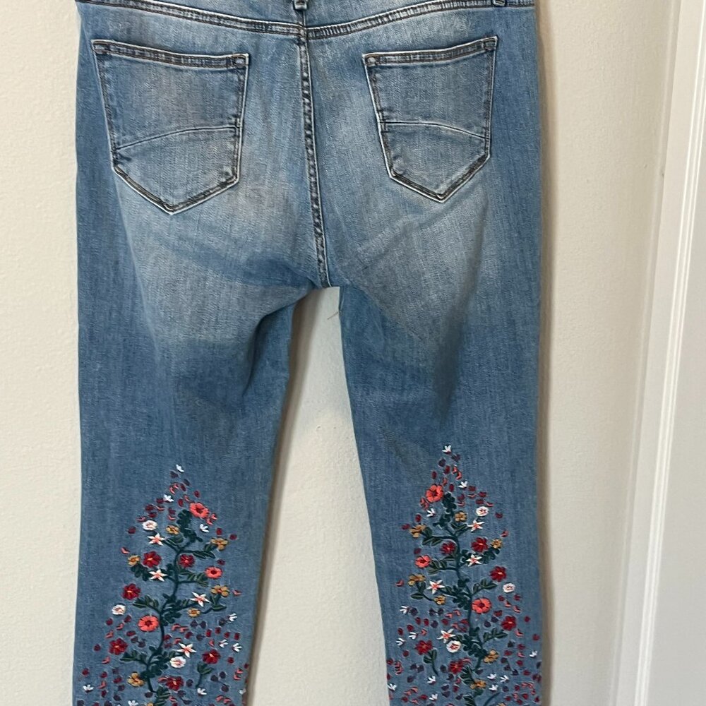 Fun Vintage Look Embroidered Jeans